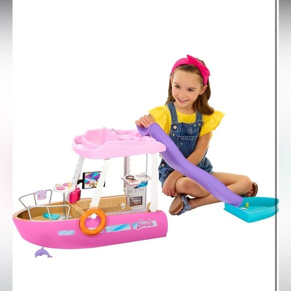New in Box Barbie Dream Boat Playset Pool Boat Slide w 20+ Accessories - Picture 3 of 4